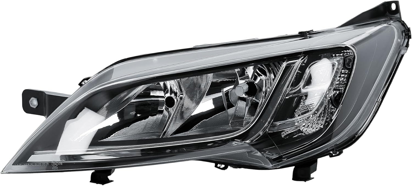 Aligoparts Passenger Left Side Headlight Lamp N/S Black Strip Electric Adjustment for Ducato Relay Boxer Movano 2014–2024