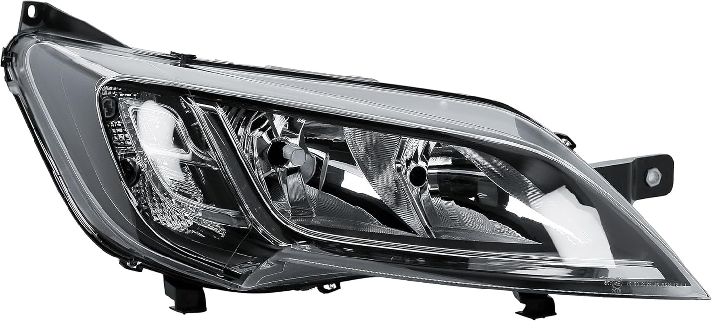 Aligoparts Driver Right Side Headlight Lamp O/S Black Strip Electric Adjustment for Ducato Relay Boxer Movano 2014–2024