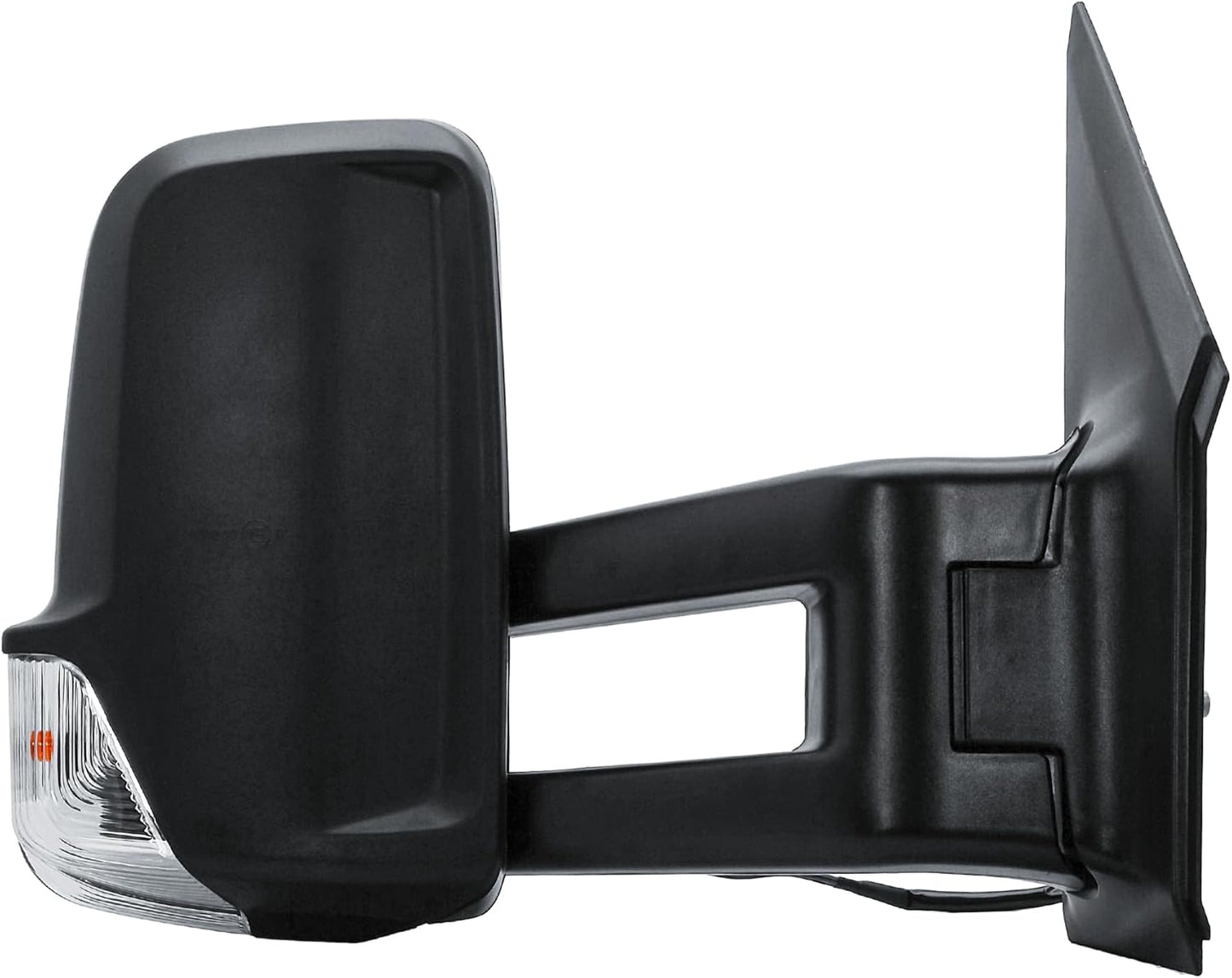 Aligoparts Driver Right Side Door Wing Mirror O/S Electric Heated Long Arm Black Cover for Mercedes Sprinter VW Crafter 2006–2018
