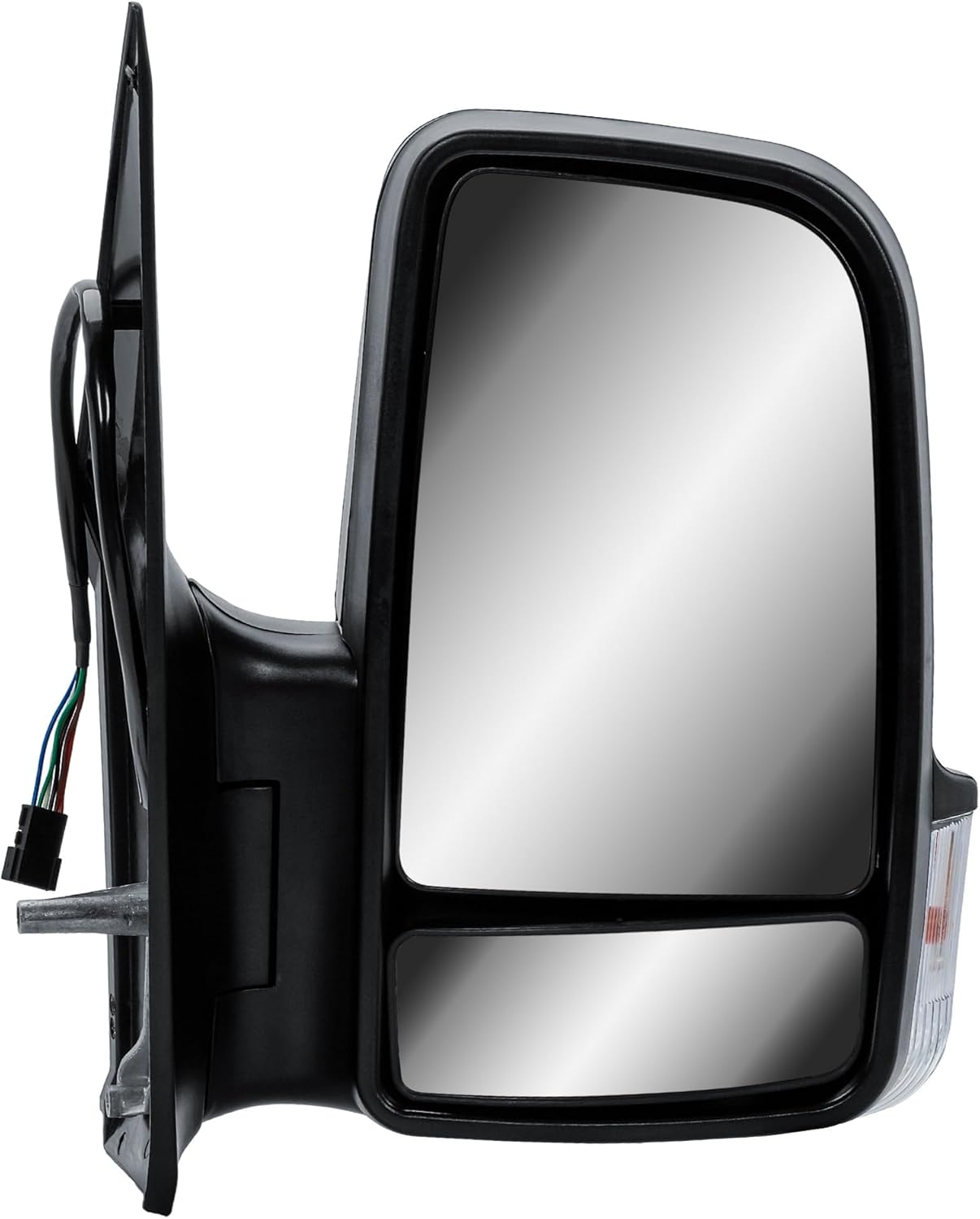 Aligoparts Driver Right Side Door Wing Mirror O/S Electric Heated Short Arm Black Cover for Mercedes Sprinter VW Crafter 2006–2018