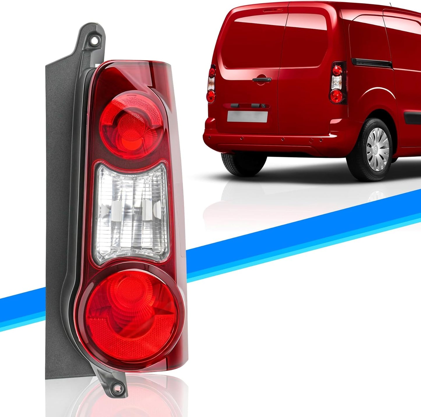 Aligoparts Driver RIGHT Side O/S Tail Light Rear Lamp For Citroën Berlingo & Peugeot Partner (2012–2018)