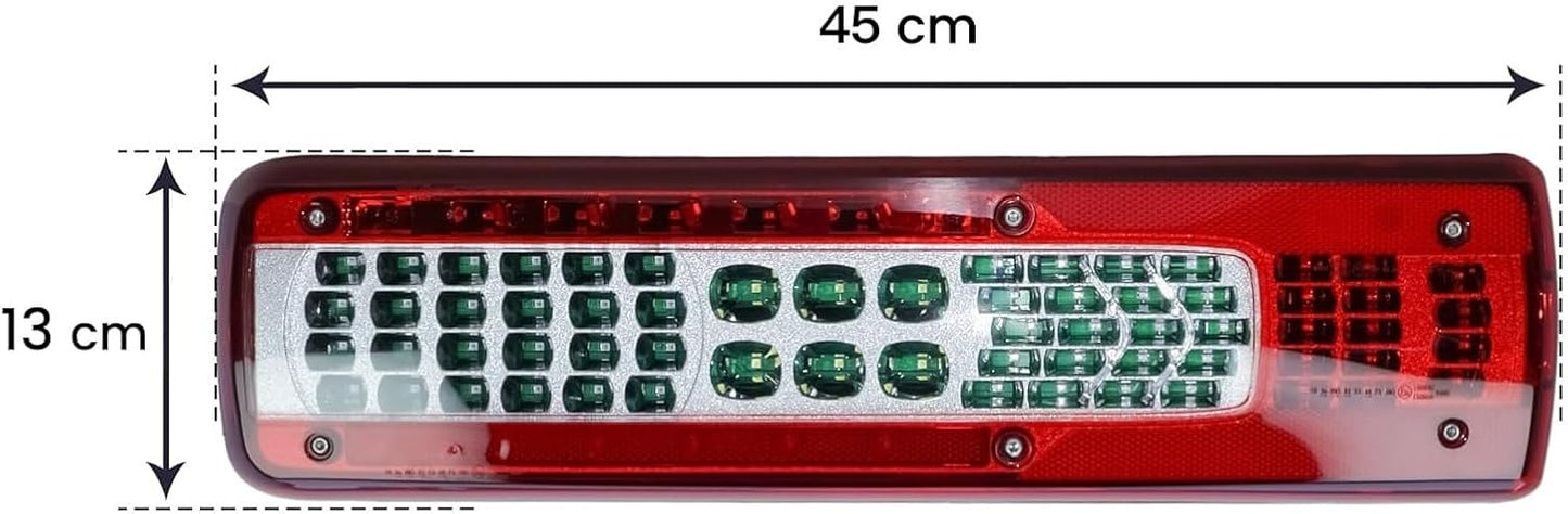 Aligoparts Driver Right Side O/S 24V Full LED Tail Light Rear Lamp with Reverse Buzzer for Volvo Euro 6 FH FM FL FMX & Renault T K C (2013+)