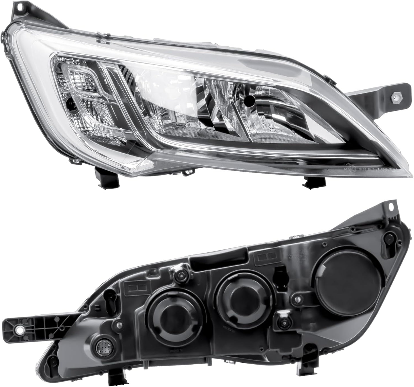 Aligoparts Driver Right Side Headlight Lamp O/S Chrome Strip Electric Adjustment for Ducato Relay Boxer Movano 2014–2024