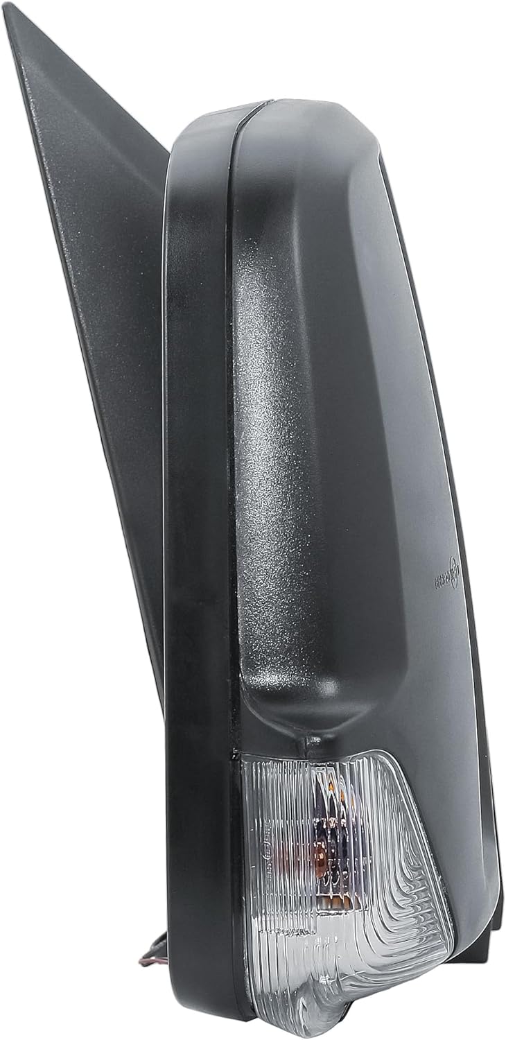 Aligoparts Driver Right Side Door Wing Mirror O/S Manual Without Heated Short Arm Black Cover for Mercedes Sprinter VW Crafter 2006–2018