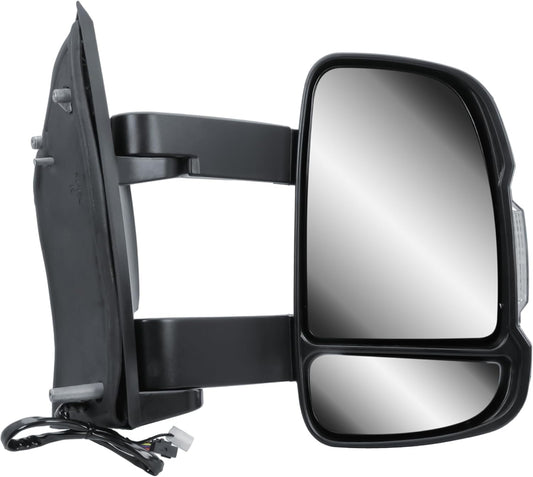 Aligoparts Driver Right Side Door Wing Mirror O/S Electric Heated with Temperature Sensor Manual Folding Medium Arm for Fiat Ducato Peugeot Boxer Citroën Relay 2006–2023 Vauxhall Movano 2019–2023