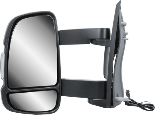 Aligoparts Passenger Left Side Door Wing Mirror N/S Electric Heated Manual Folding Medium Arm for Fiat Ducato Peugeot Boxer Citroën Relay 2006–2023 Vauxhall Movano 2019–2023