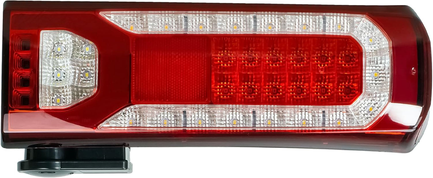 Aligoparts Driver Right Side O/S 24V Full LED Tail Light Rear Lamp with Reverse Buzzer for Mercedes Actros Arocs Antos Ageto MP4 MP5