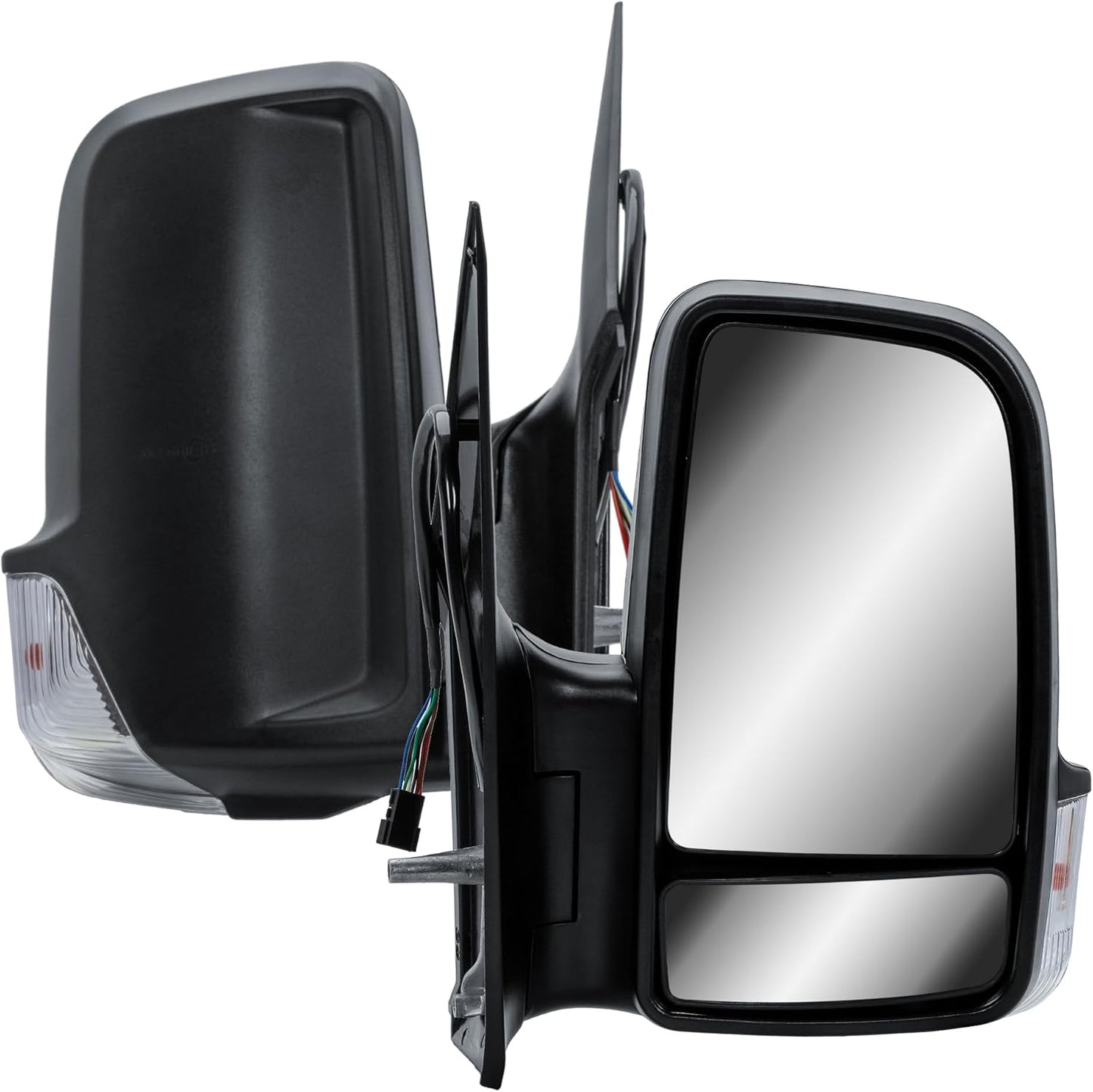 Aligoparts Driver Right Side Door Wing Mirror O/S Electric Heated Short Arm Black Cover for Mercedes Sprinter VW Crafter 2006–2018