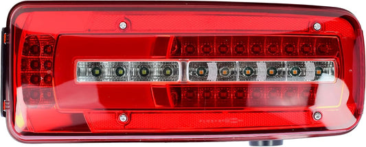 Aligoparts Driver Right Side O/S 24V Full LED Tail Light Rear Lamp with Reverse Alarm Buzzer & Rear Plug for DAF XF XG XG+ XD CF
