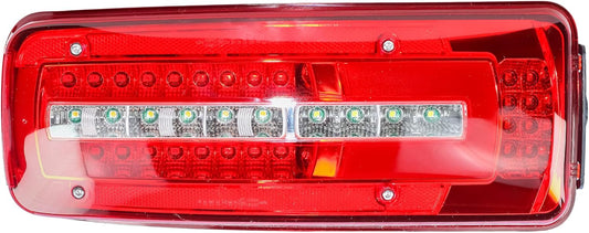 Aligoparts Passenger Left Side N/S 24V Full LED Tail Light Rear Lamp with Number Plate Light for MAN TGX TGS TGA TGL TGM