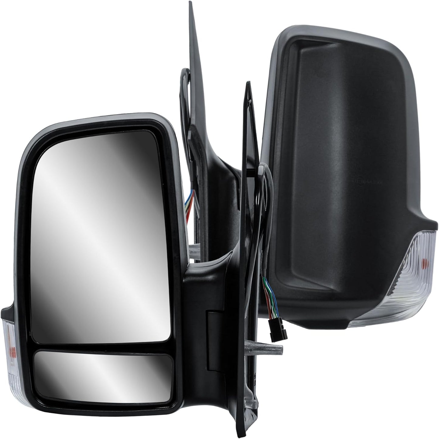 Aligoparts Passenger Left Side Door Wing Mirror N/S Electric Heated Short Arm Black Cover for Mercedes Sprinter VW Crafter 2006–2018
