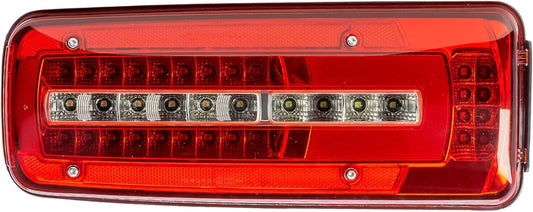 Aligoparts Passenger Left Side N/S 24V Full LED Tail Light Rear Lamp with Number Plate Light & Rear Plug for MAN TGX TGS TGA TGL TGM