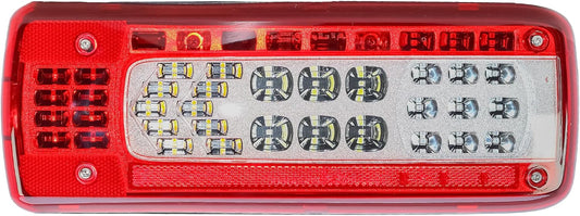 Aligoparts Passenger Left Side N/S 24V Full LED Tail Light Rear Lamp with Number Plate Light for Volvo FH FM FL FMX & Renault T K C Range