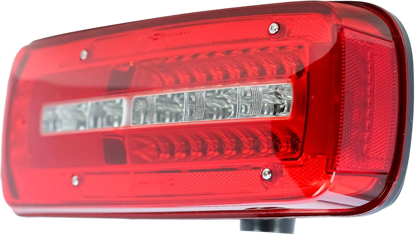 Aligoparts Driver Right Side O/S 24V Full LED Tail Light Rear Lamp with Reverse Buzzer Alarm for MAN TGX TGS TGL TGA TGM