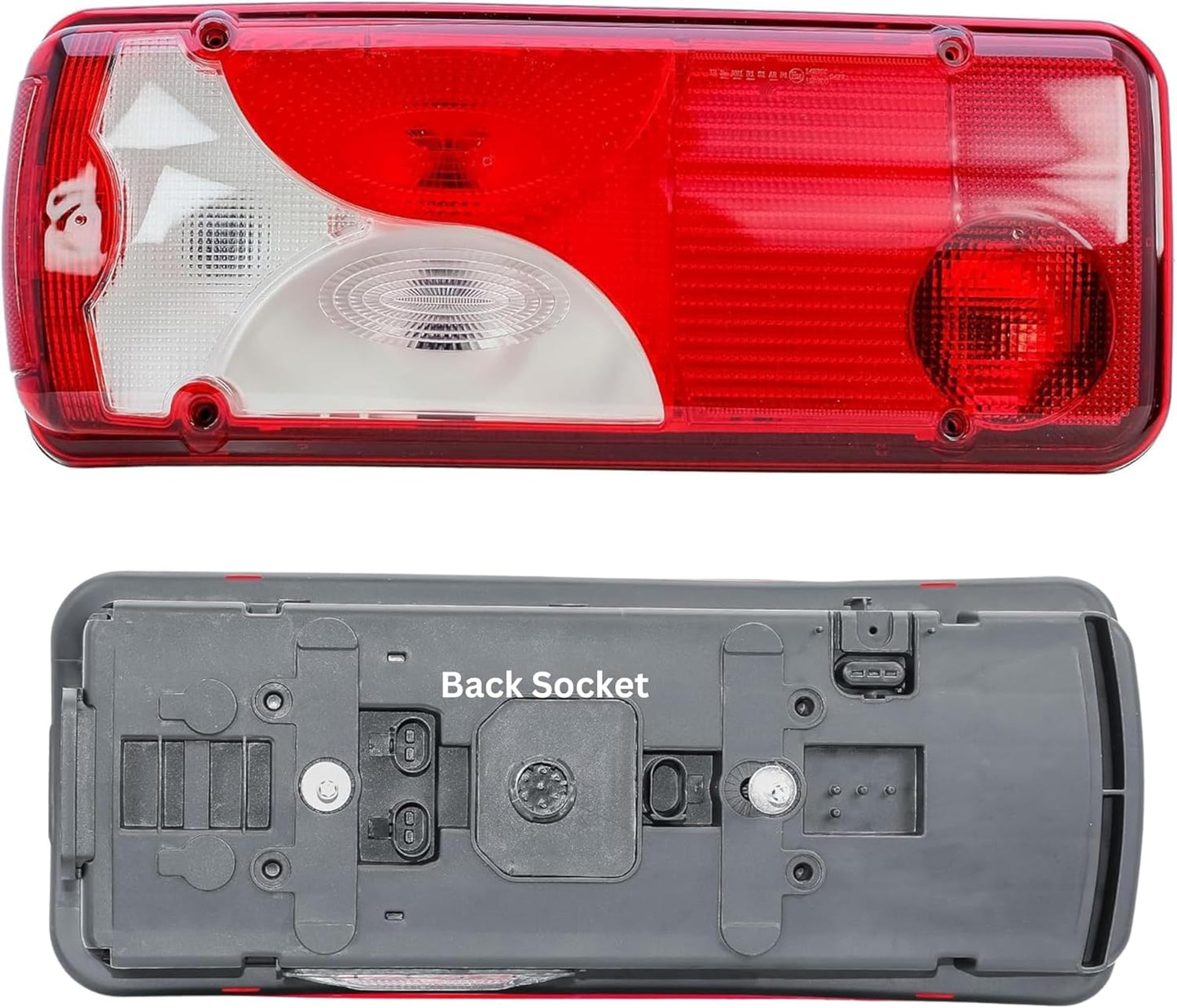 Aligoparts Left Tail Light with Socket & Bulbs | Mercedes Sprinter Chassis Cab 2006–Onwards  VW Crafter MAN TGE 2017 to 2024 (Passenger Side N/S)