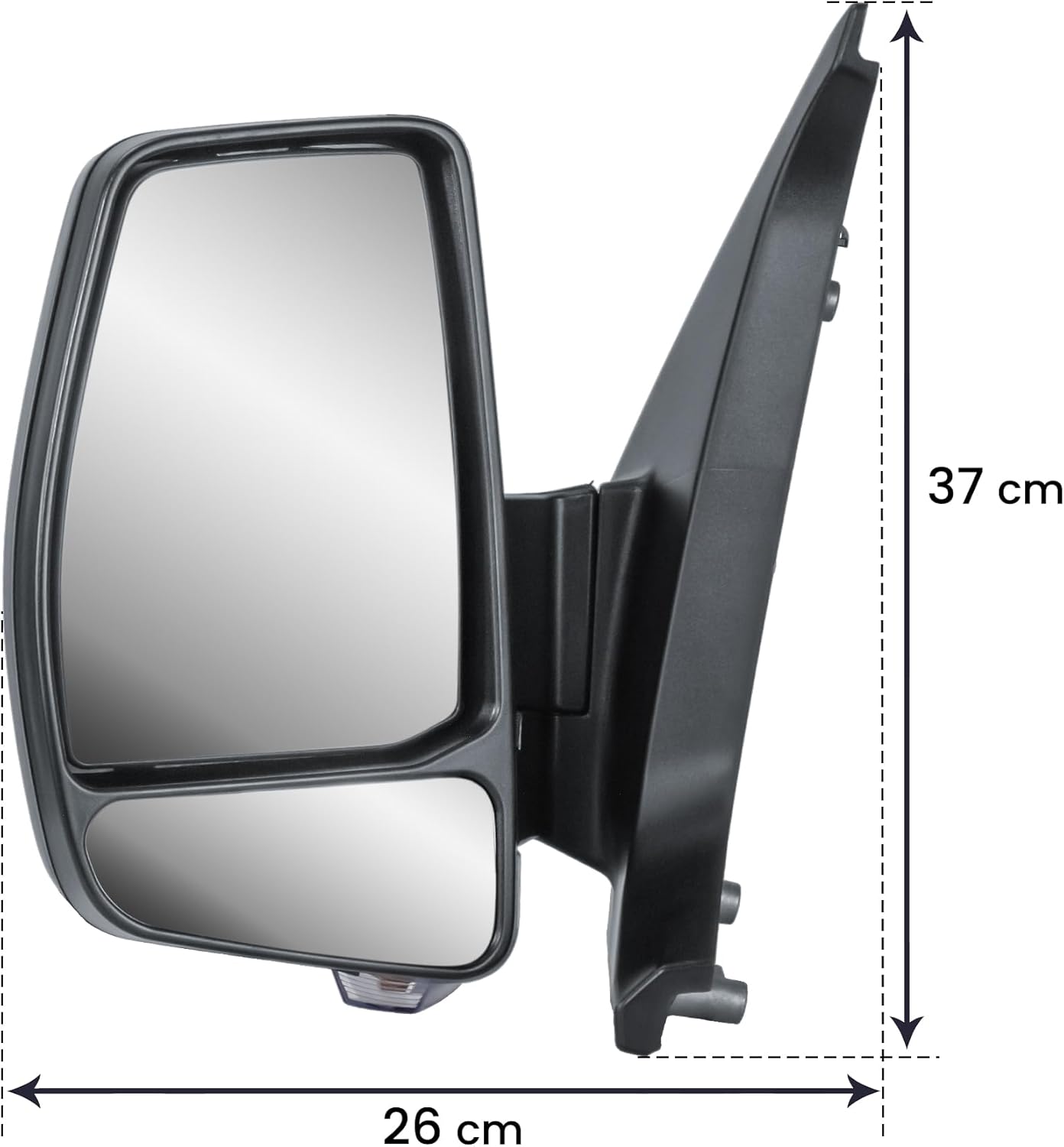 Aligoparts Passenger Left Side Door Wing Mirror N/S Electric Heated Power Folding for Ford Transit Tourneo Custom 2015–2024
