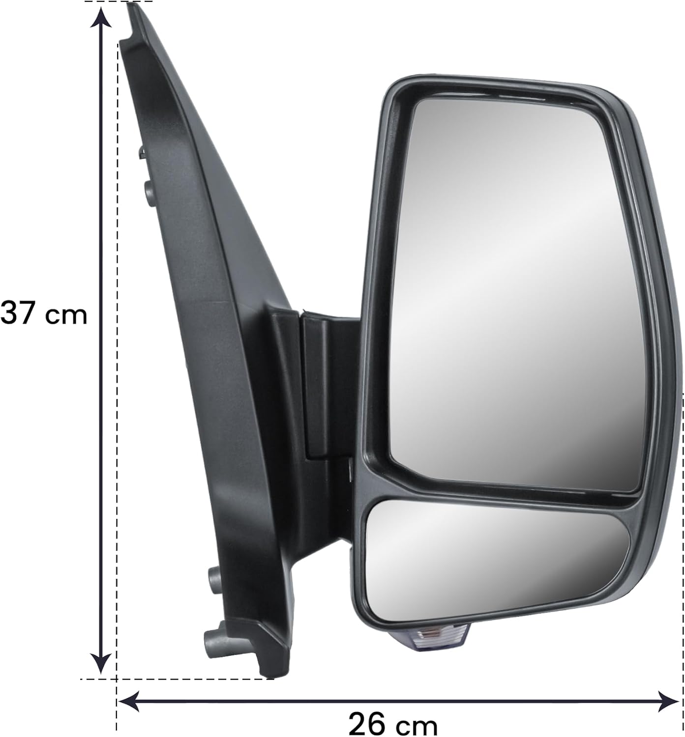 Aligoparts Driver Right Side Door Wing Mirror O/S Electric Heated Manual Folding for Ford Transit Tourneo Custom 2015–2024
