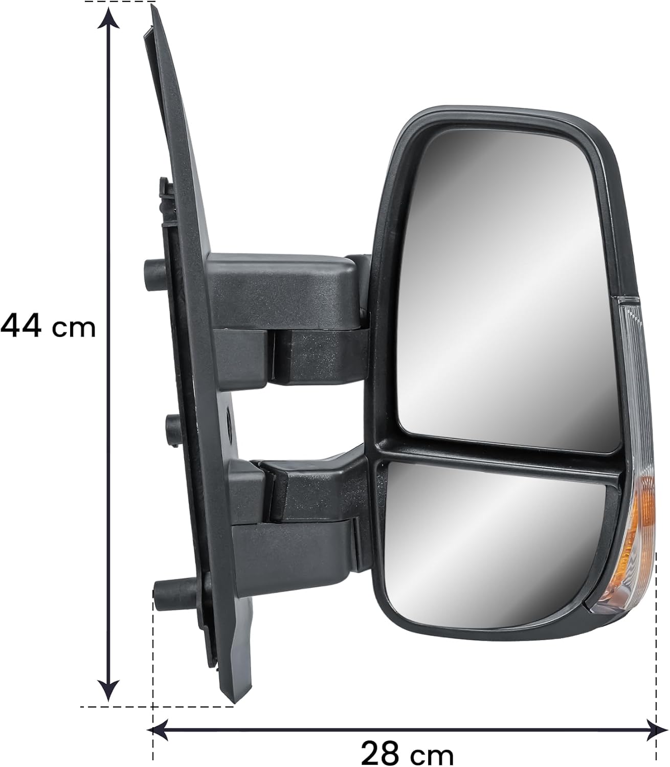 Aligoparts Driver Right Side Door Wing Mirror O/S Electric Heated Short Arm for IVECO Daily 2014–2024