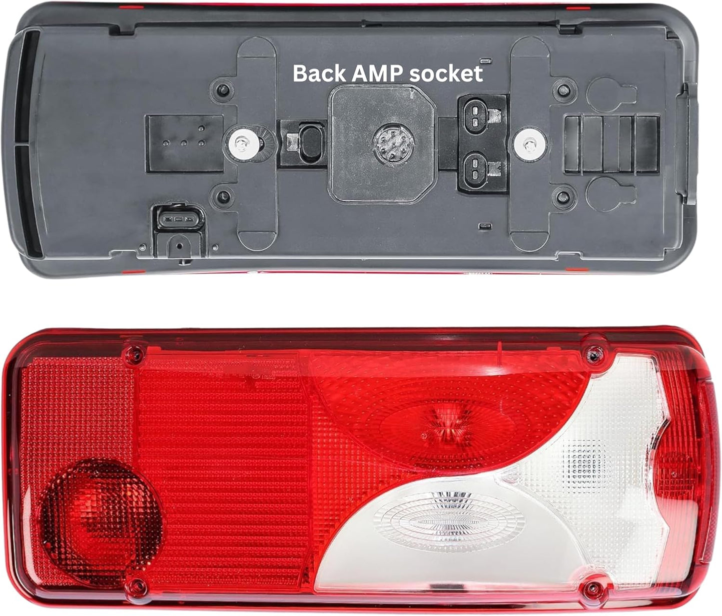 Aligoparts Driver Right Side O/S Tail Light Rear Lamp for VW Crafter MAN TGE 2017 to 2024 (Back Socket)