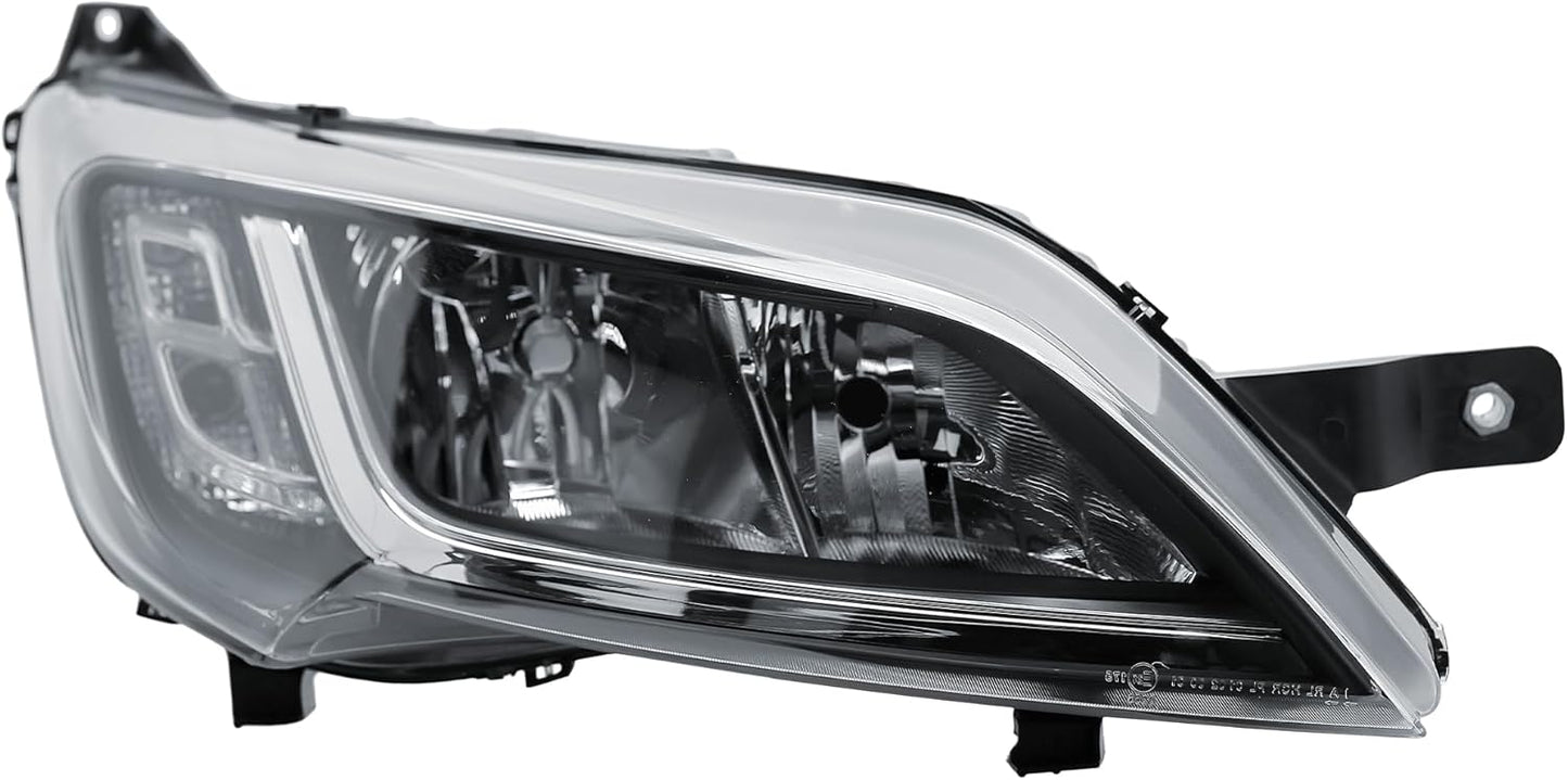 Aligoparts Driver Right Side Headlight Lamp O/S Black Strip Electric Adjustment for Ducato Relay Boxer Movano 2014–2024