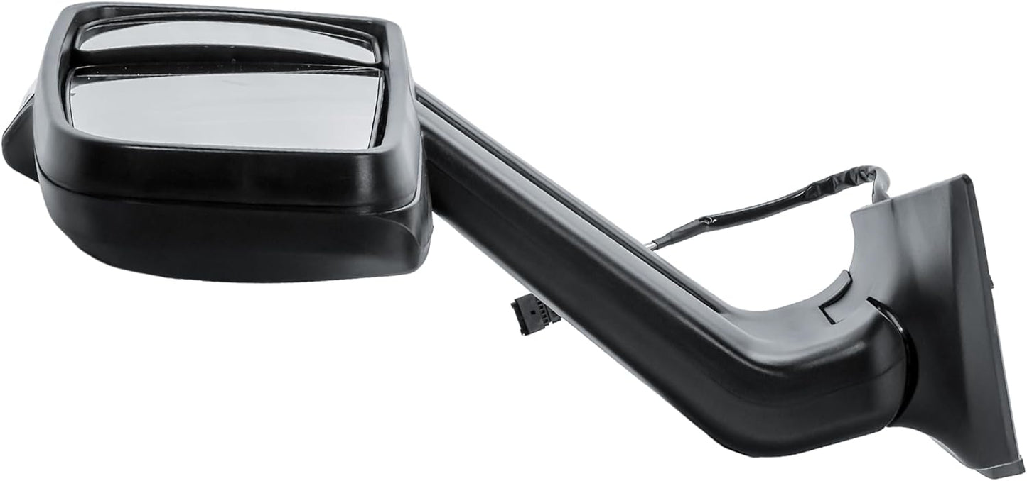 Aligoparts Driver Right Side Door Wing Mirror O/S Electric Heated Long Arm Black Cover for Mercedes Sprinter VW Crafter 2006–2018