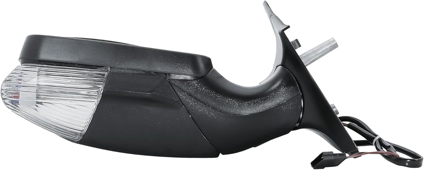 Aligoparts Passenger Left Side Door Wing Mirror N/S Manual Without Heated Short Arm Black Cover for Mercedes Sprinter VW Crafter 2006–2018