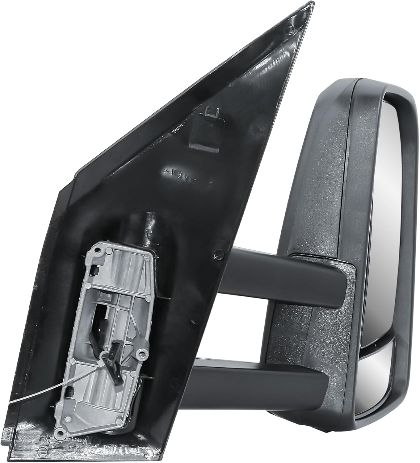 Aligoparts Driver Right Side Door Wing Mirror O/S Manual Without Heated Long Arm Black Cover for Mercedes Sprinter VW Crafter 2006–2018