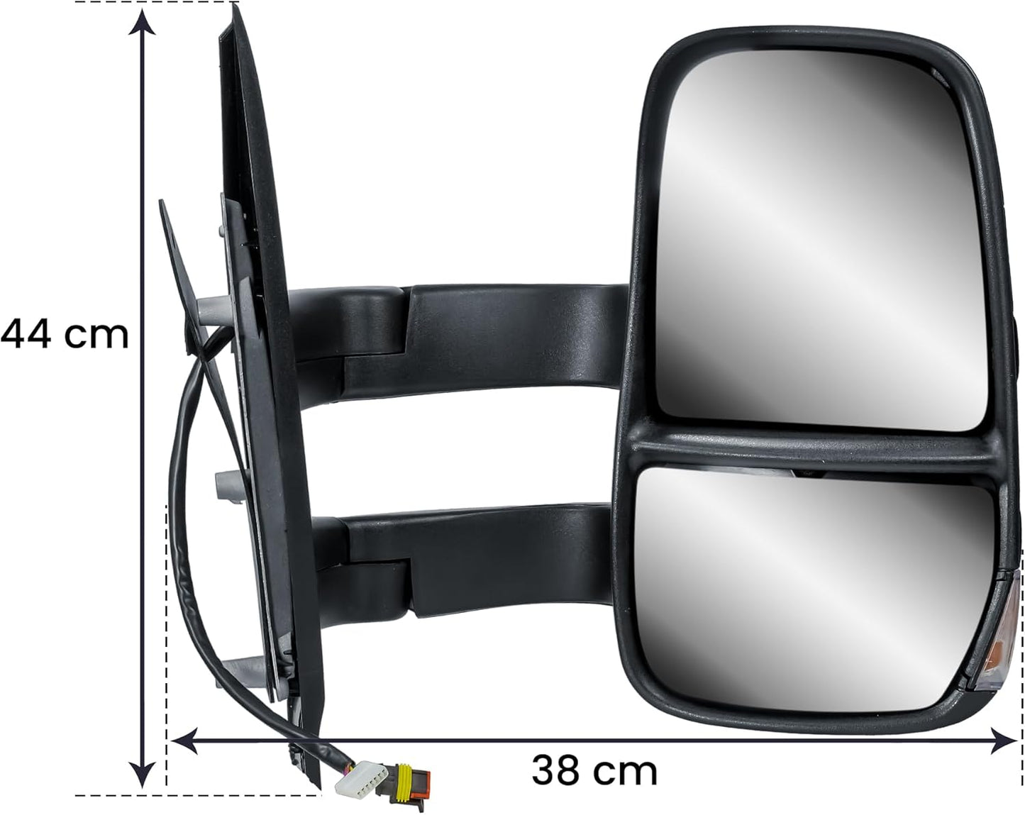 Aligoparts Driver Right Side Door Wing Mirror O/S Electric Heated Long Arm for IVECO Daily 2014–2024