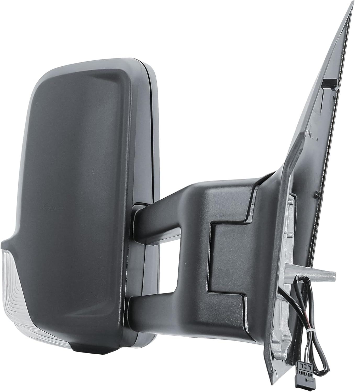 Aligoparts Driver Right Side Door Wing Mirror O/S Manual Without Heated Long Arm Black Cover for Mercedes Sprinter VW Crafter 2006–2018