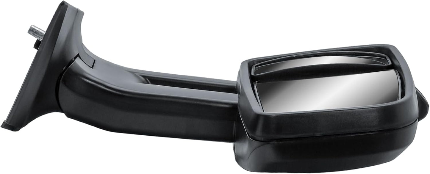 Aligoparts Passenger Left Side Door Wing Mirror N/S Electric Heated Long Arm Black Cover for Mercedes Sprinter VW Crafter 2006–2018