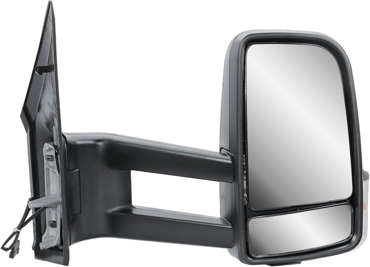 Aligoparts Driver Right Side Door Wing Mirror O/S Manual Without Heated Long Arm Black Cover for Mercedes Sprinter VW Crafter 2006–2018