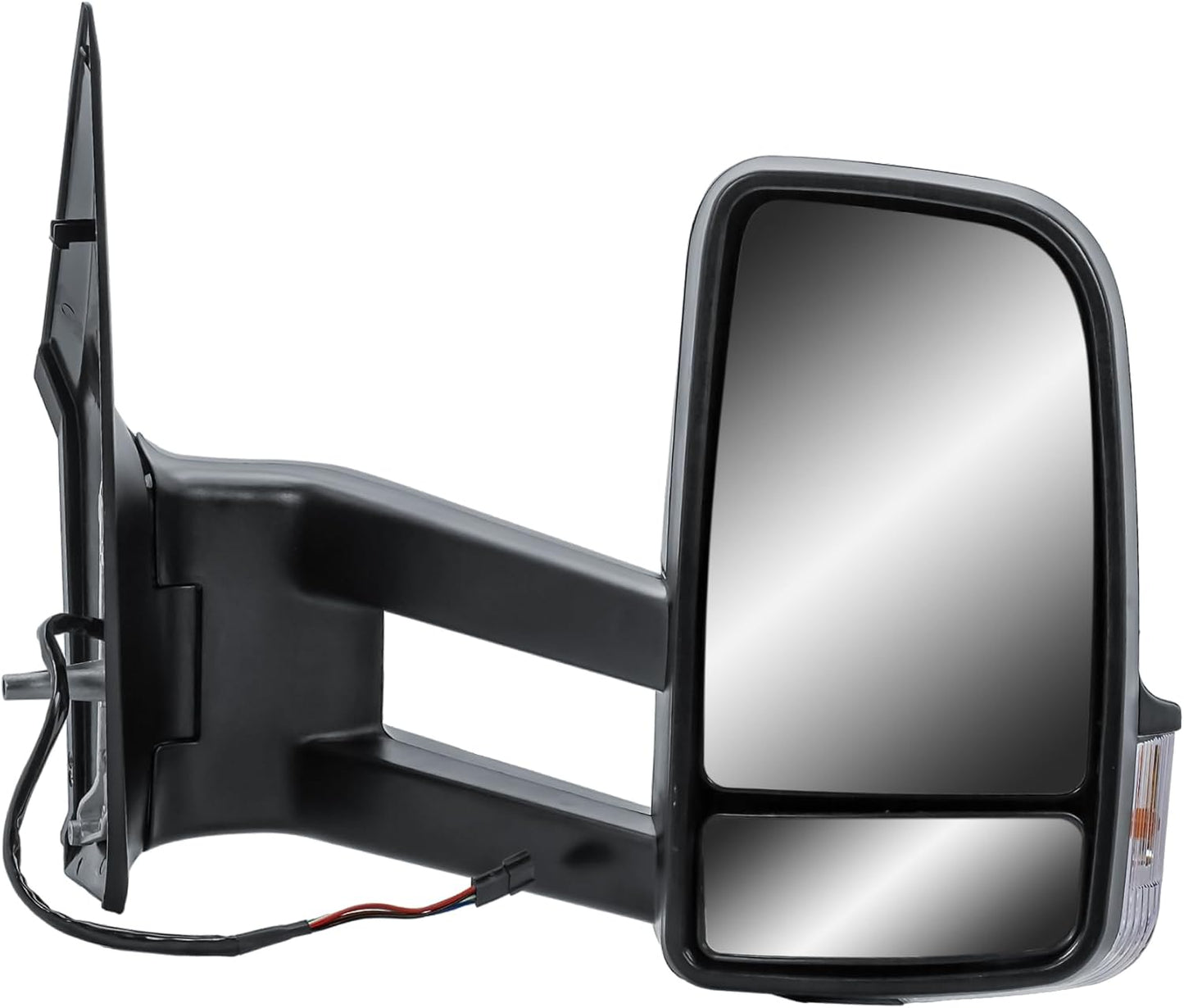 Aligoparts Driver Right Side Door Wing Mirror O/S Electric Heated Long Arm Black Cover for Mercedes Sprinter VW Crafter 2006–2018