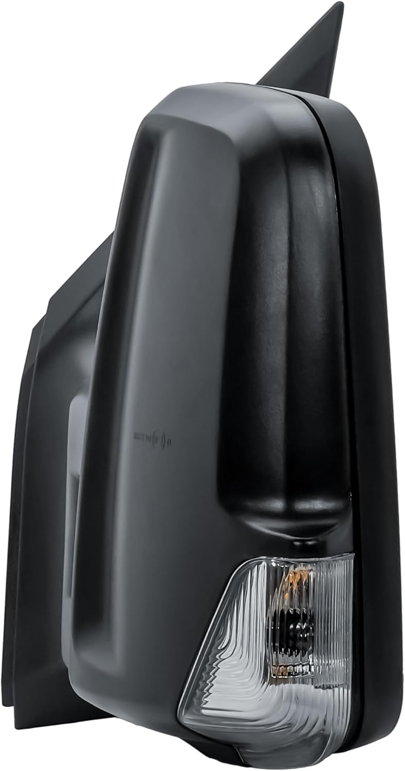 Aligoparts Passenger Left Side Door Wing Mirror N/S Electric Heated Long Arm Black Cover for Mercedes Sprinter VW Crafter 2006–2018
