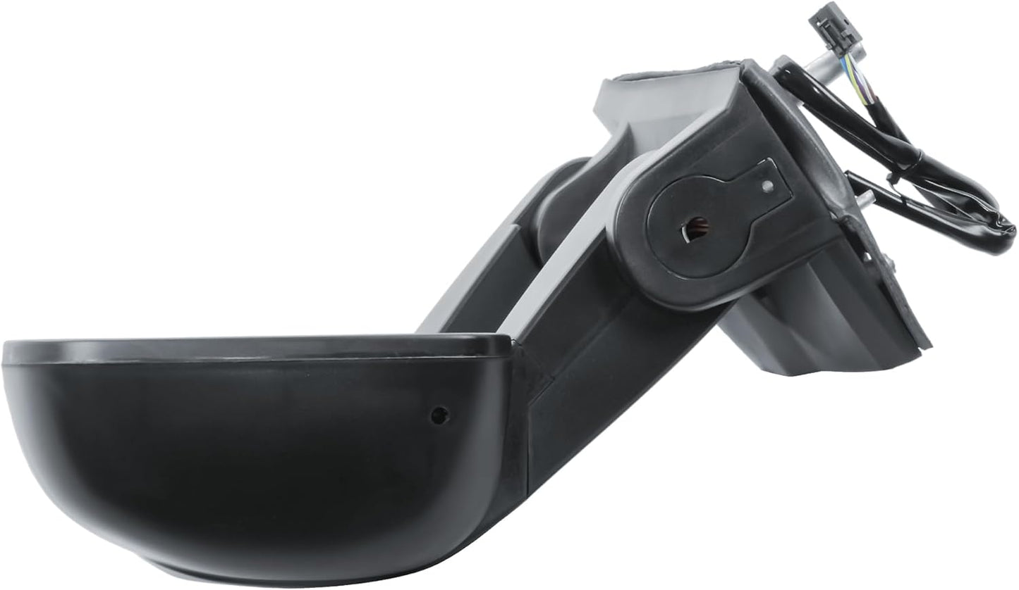 Aligoparts Passenger Left Side Door Wing Mirror N/S Electric Heated Manual Folding Long Arm for Fiat Ducato Peugeot Boxer Citroën Relay 2006–2023 Vauxhall Movano 2019–2023