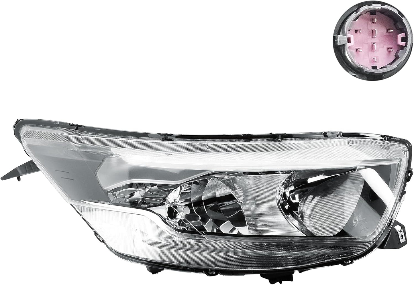 Aligoparts Driver Right Side Headlight Lamp O/S Electric Adjustment Round Plug for IVECO Daily 2014–2019