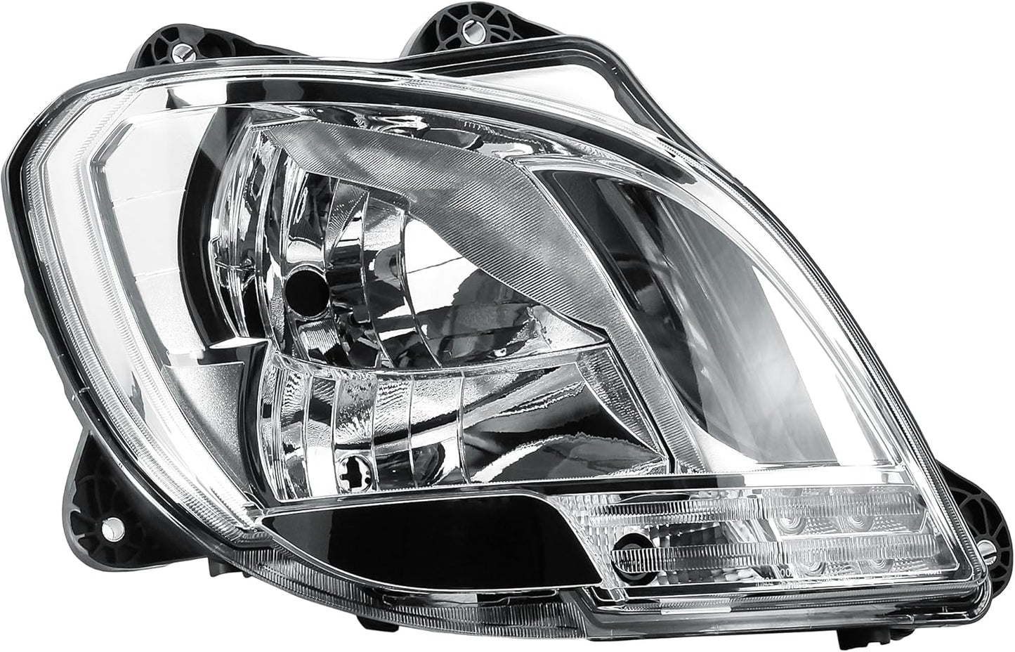 Aligoparts Driver Right Side O/S Headlight Head Lamp Manual Adjustment LED DRL 24V for DAF XF CF