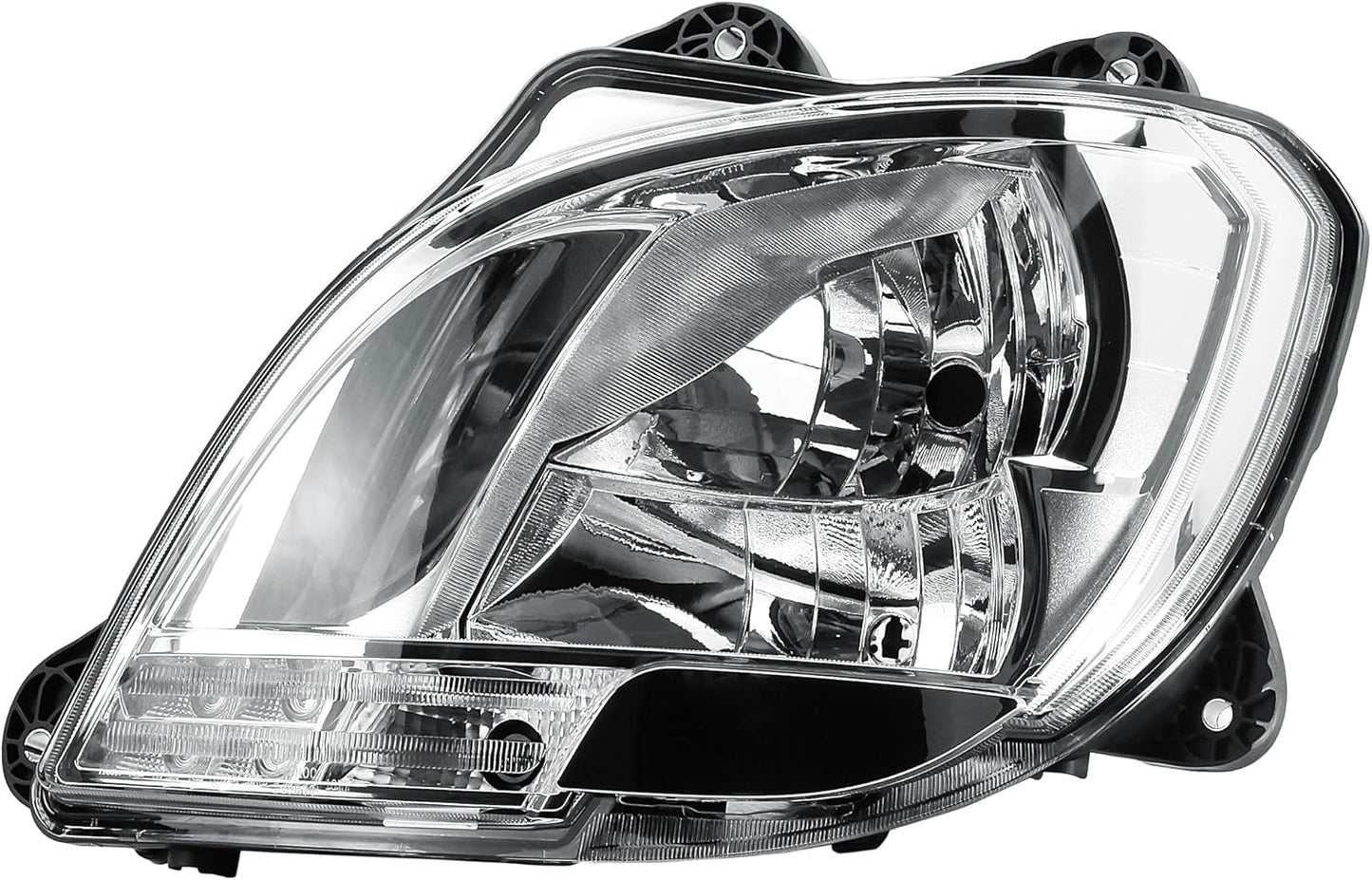 Aligoparts Passenger Left Side N/S Headlight Head Lamp Manual Adjustment LED DRL 24V for DAF XF CF