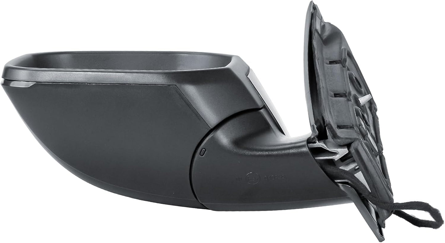 Aligoparts Passenger Left Side Wing Mirror N/S Electric Heated Manual Folding Primer Cover for VW Caddy 2015–2021