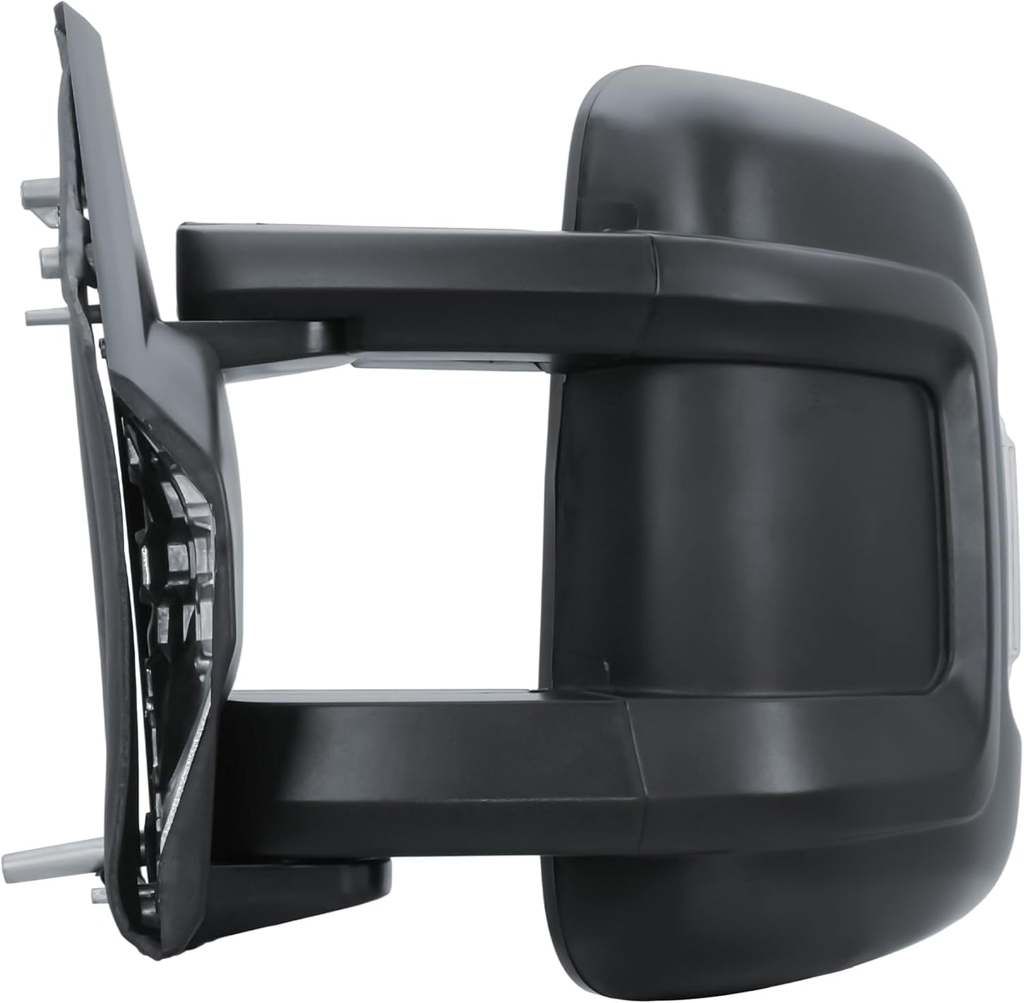 Aligoparts Passenger Left Side Door Wing Mirror N/S Electric Heated Manual Folding Long Arm for Fiat Ducato Peugeot Boxer Citroën Relay 2006–2023 Vauxhall Movano 2019–2023