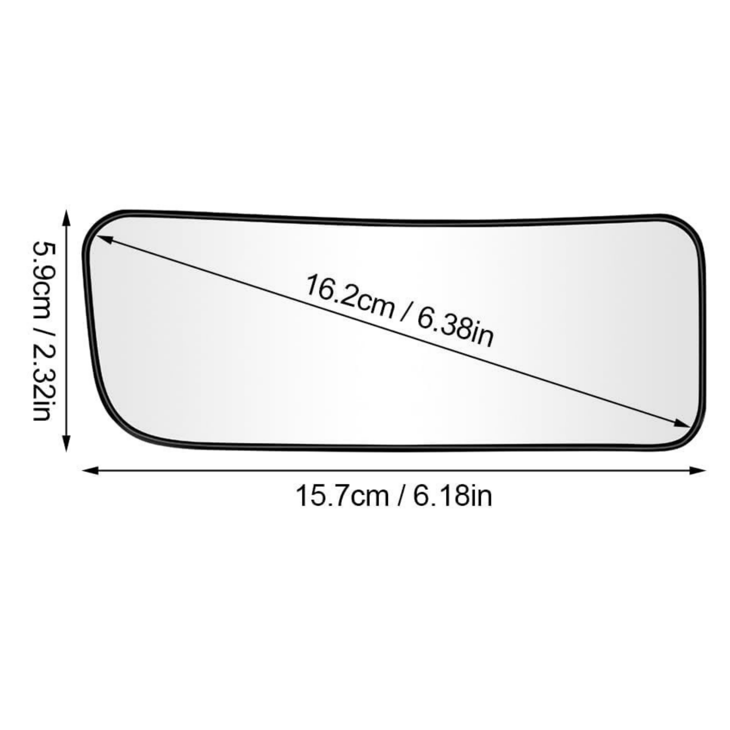 Aligoparts Left Heated Lower Mirror Glass for Mercedes Sprinter & VW Crafter 2006–2018