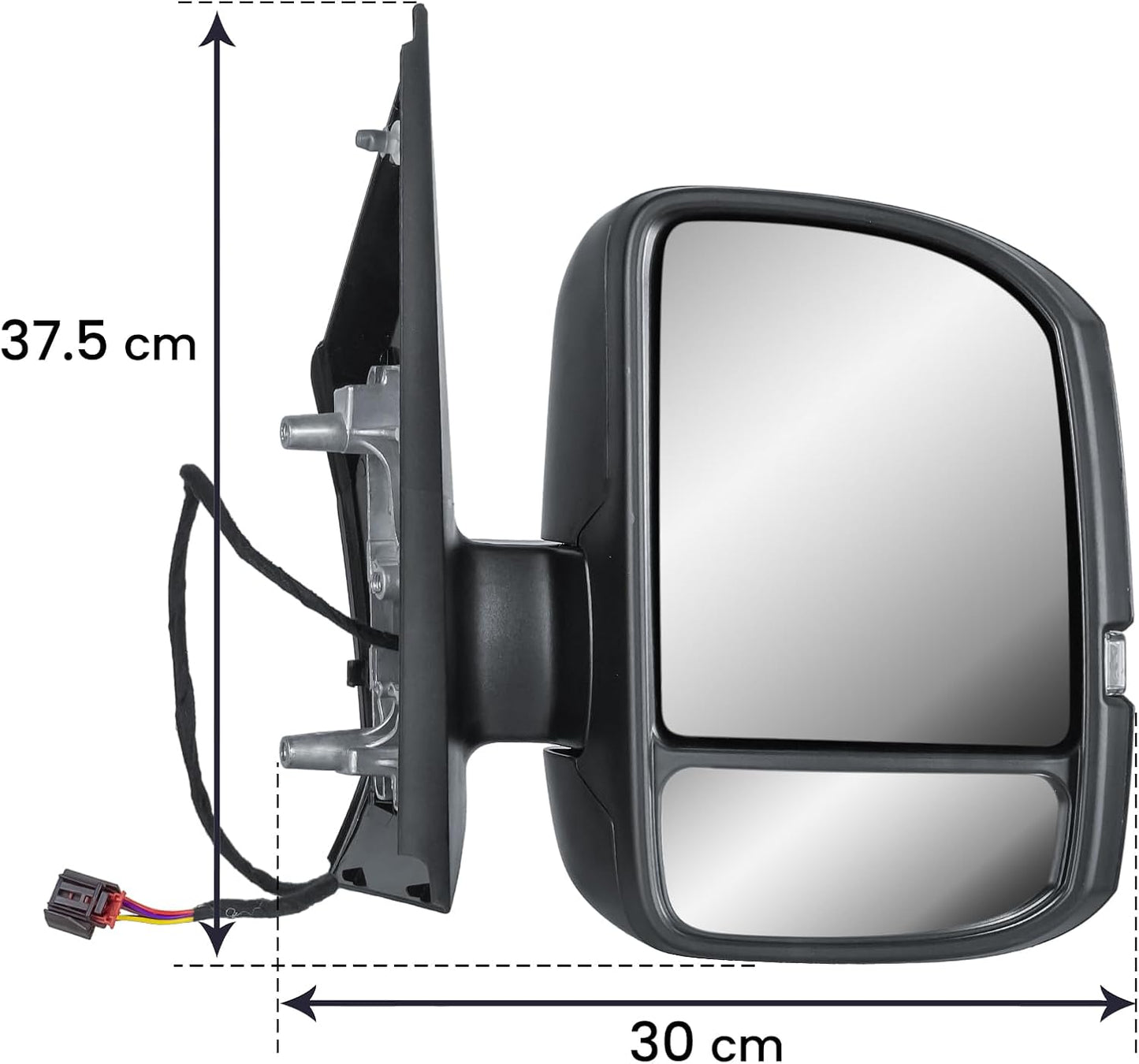 Aligoparts Driver Right Side Door Wing Mirror O/S Electric Heated Short Arm for VW Crafter MAN TGE 2017–2024