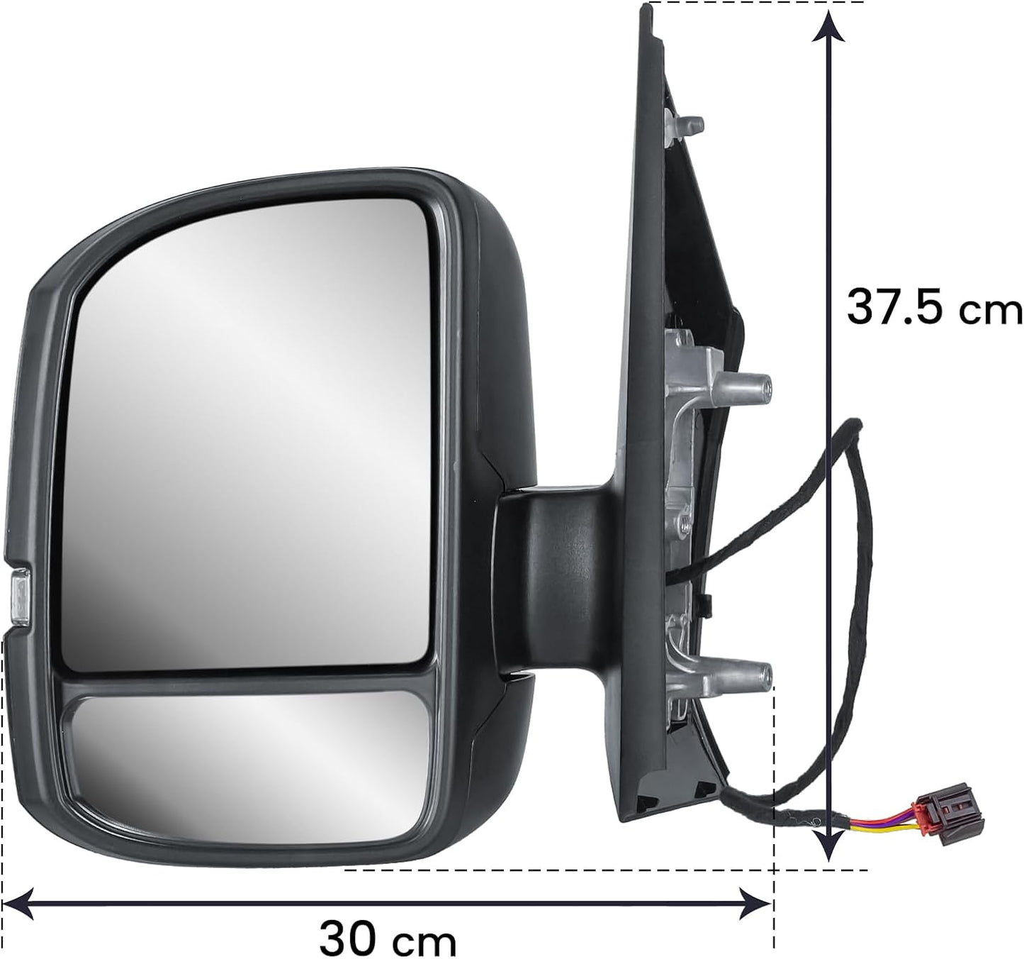 Aligoparts Passenger Left Side Door Wing Mirror N/S Electric Heated Short Arm for VW Crafter MAN TGE 2017–2024