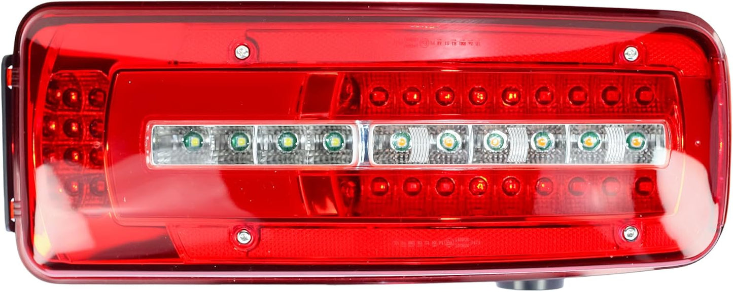 Aligoparts Driver Right Side O/S 24V Full LED Tail Light Rear Lamp with Reverse Buzzer Alarm for MAN TGX TGS TGL TGA TGM