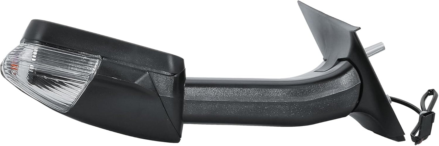 Aligoparts Passenger Left Side Door Wing Mirror N/S Manual Without Heated Long Arm Black Cover for Mercedes Sprinter VW Crafter 2006–2018