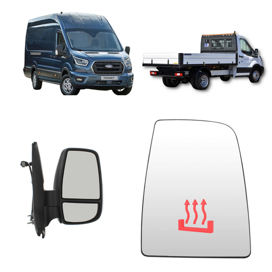Aligoparts Right Heated Upper Mirror Glass for Ford Transit MK8 2014–Onwards