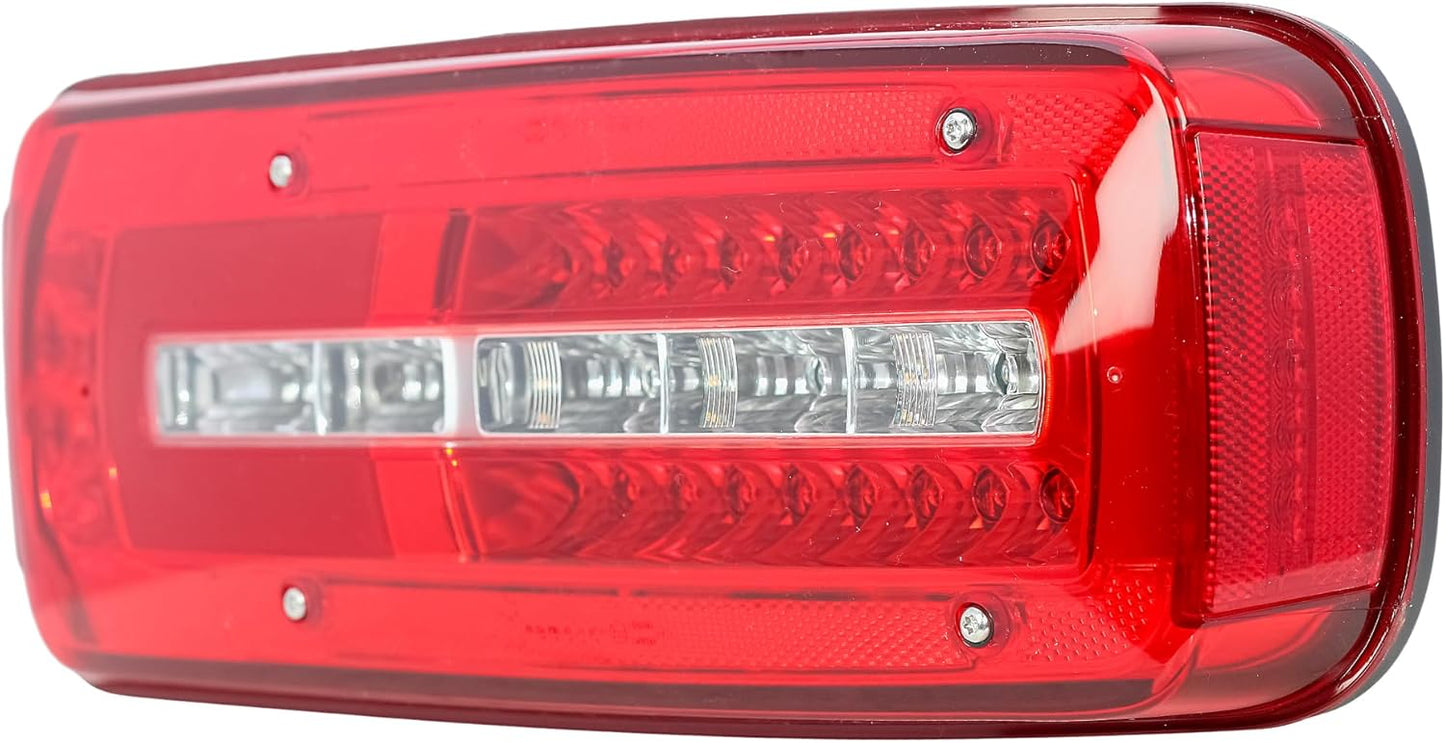 Aligoparts Passenger Left Side N/S 24V Full LED Tail Light Rear Lamp with Number Plate Light for MAN TGX TGS TGA TGL TGM