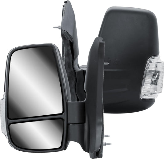 Aligoparts Passenger Left Side Door Wing Mirror N/S Electric Heated Short Arm for Ford Transit MK8 2014–2026