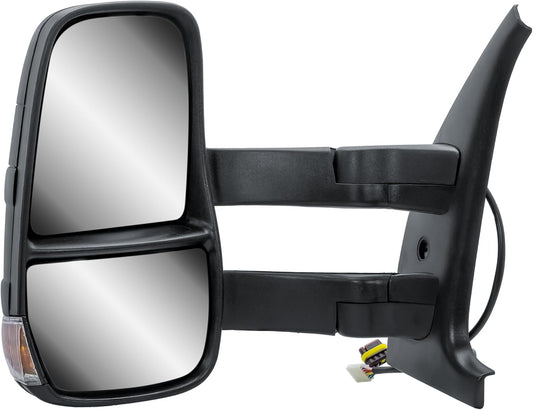 Aligoparts Passenger Left Side Door Wing Mirror N/S Electric Heated Long Arm with Temperature Sensor for IVECO Daily 2006–2013