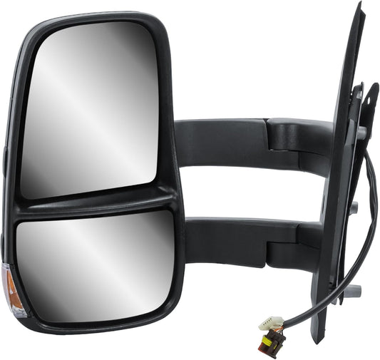 Aligoparts Passenger Left Side Door Wing Mirror N/S Electric Heated Long Arm with Temperature Sensor for IVECO Daily 2014–2024