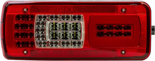 Aligoparts Passenger Left Side N/S 24V Full LED Tail Light Rear Lamp with Number Plate Light for Iveco Stralis, X-Way, T-Way & D-Way